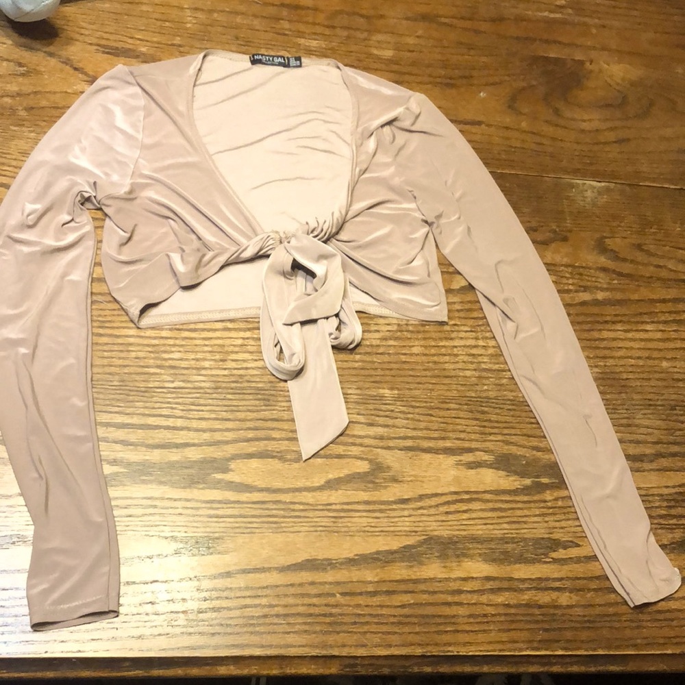 Nasty Gal front wrap top